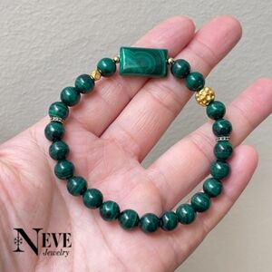 Handmade Custom Designed Malachite Bracelet